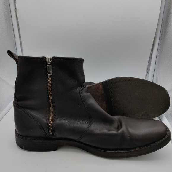 SALE - Men's Coach Jeremy Dark Brown Leather boots. Sz 9.5 - Picture 10 of 11